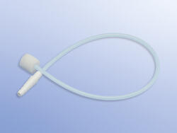 Oxygen catheter, fixed compress, stepped connector