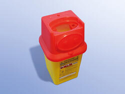 Sharpsafe® sharps container, 3 L with red lid