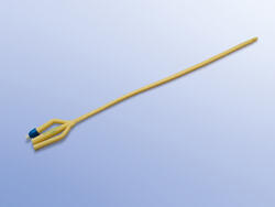 Latex ballon catheter (siliconized), Foley type, 3-lumen