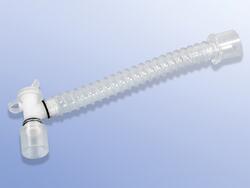 Catheter Mount straight 22F-22M/15F, double swivel, bronchoscope cap