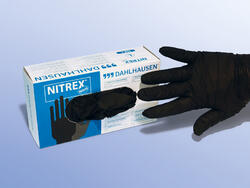 Nitrex Examination Gloves, powder-free, black